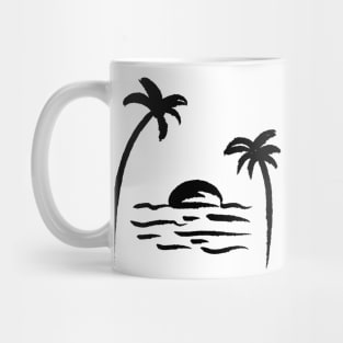 black palm trees design Mug